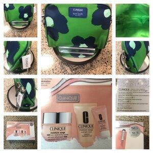 Kate Spade + Clinique Collab Cosmetic Crossbody Bag & 4 Pc Moisture Surge Kit